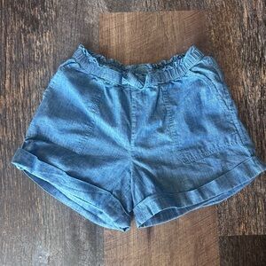 Polo by Ralph Lauren Girl's Blue Elastic-Waist Cotton Shorts
